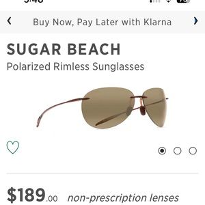 Sugar Beach Maui Jim Sunglasses New worn once. No scratches.